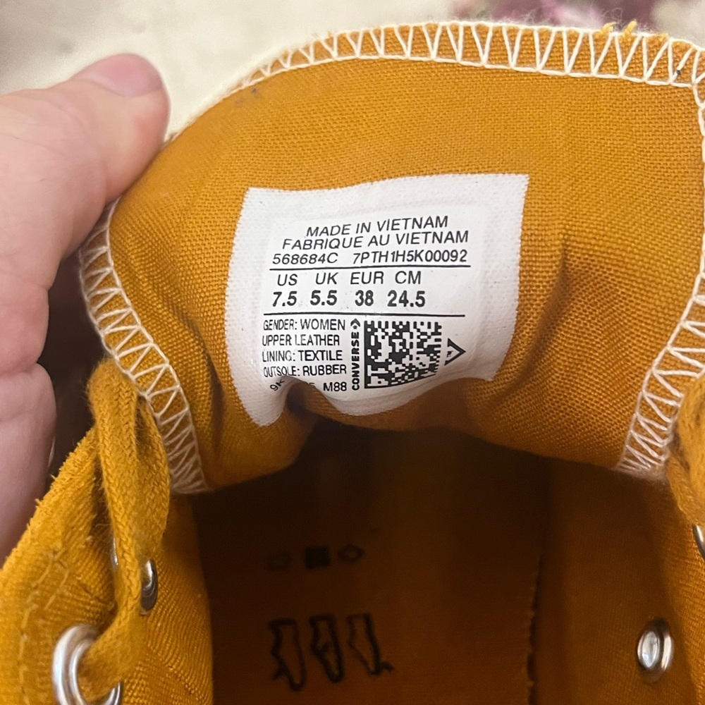 Converse Ochre Sneakers with White Sole - Picture 2 of 7